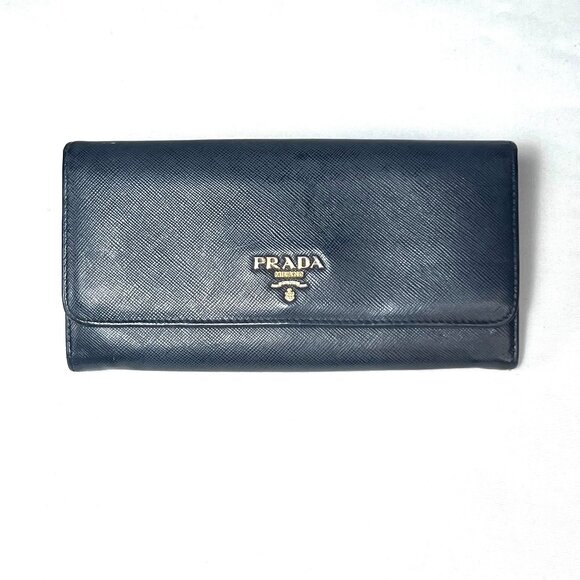 PRADA Saffiano Metal Leather Continental Wallet - Picture 1 of 5